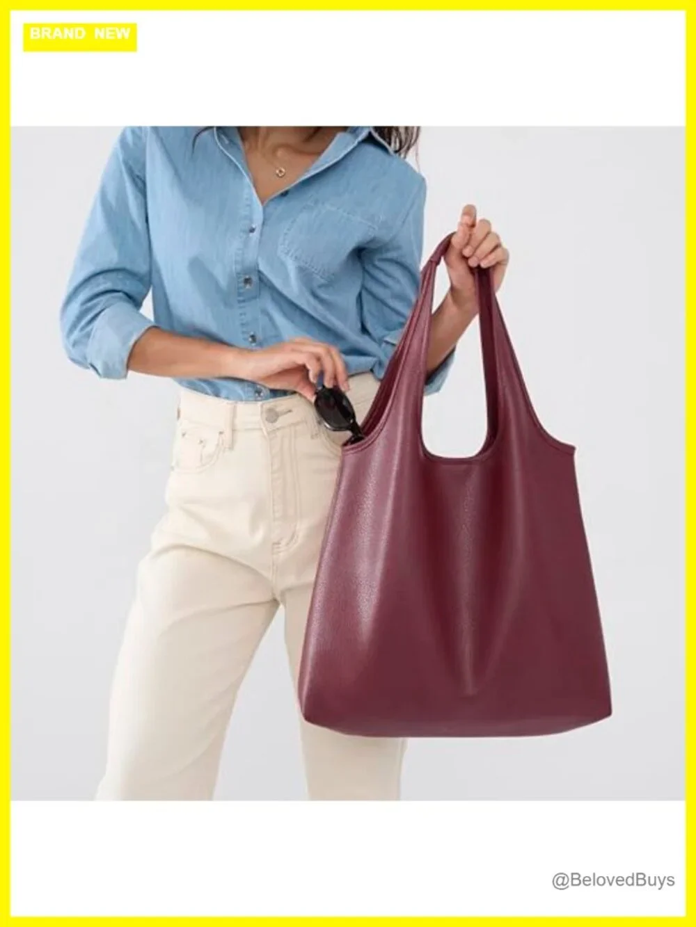 Oversized Slouchy Hobo Bag Soft Vegan Leather Tote for Shopping Work Travel